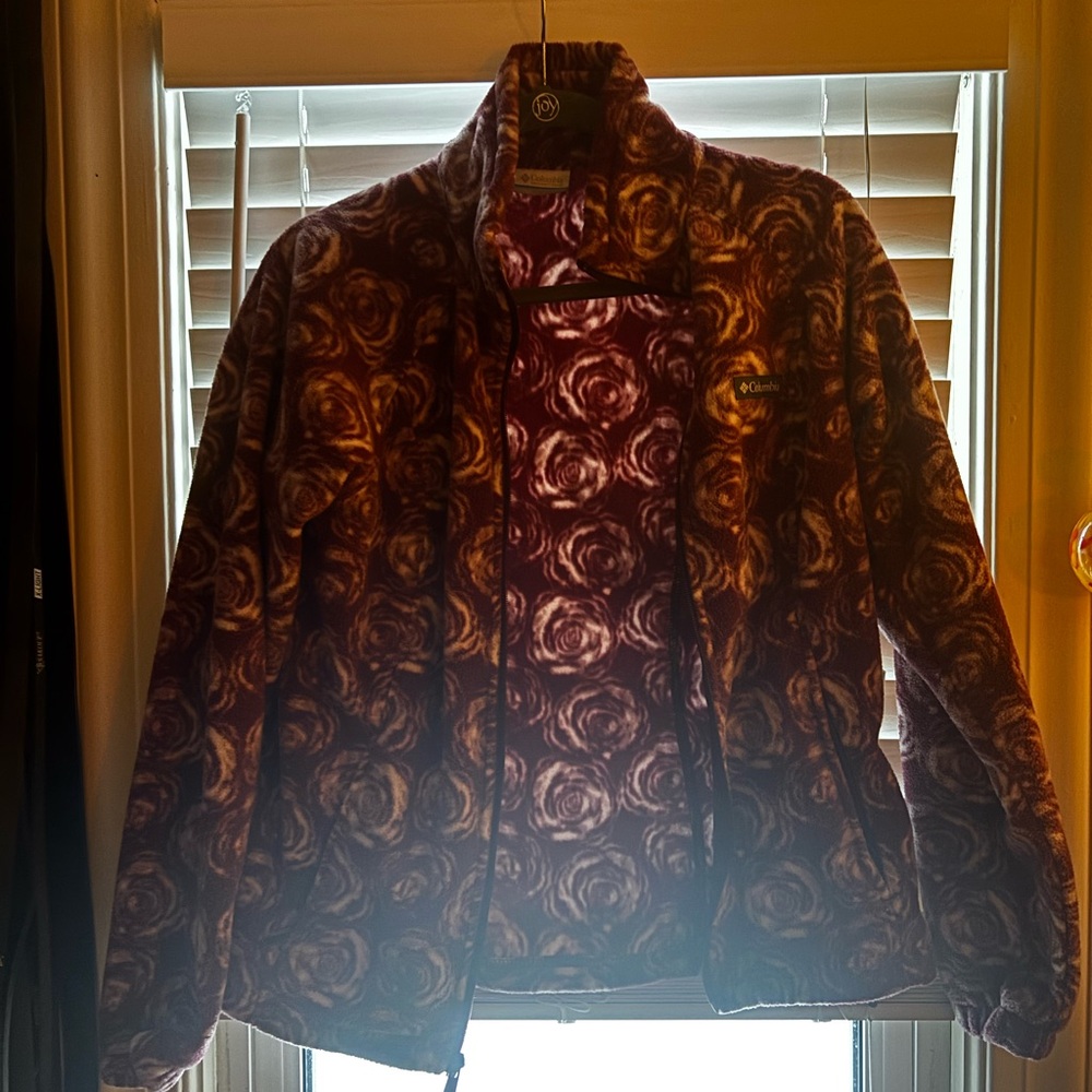 Columbia Patterned Fleece Jacket - Roses